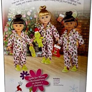 My Life As Grinch Sleepover 18 inch Doll Christmas Holiday Collectible Brunette